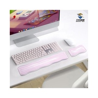 Tapis de souris et clavier personnalisé en silicone transparent, forme irrégulière, effet crème glacée, résistant à l'eau, repose-poignet gaming pour la maison et le bureau
