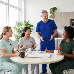 T-shirt personnalisé brodé pour hôpital vétérinaire avec logo silhouette chien et chat pour uniforme du personnel <span class=keywords><strong>de</strong></span> clinique vétérinaire - Product Image 5
