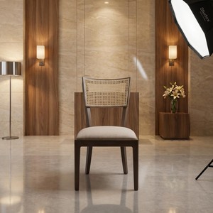 Upholstered Solid Wood Hotel Chair With Saber Legs And Foam Cushion Traditional Design Indoor Use - Product Image 5