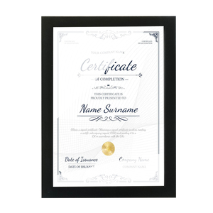 מסגרת תצוגה מעץ אורן פופולרית, ניתנת להתאמה אישית, לאחסון מסמכים, תמונות ותעודות בגודל <span class=keywords><strong>A4</strong></span>, מתאימה לחדר עבודה, סלון או חדר אירוח. - Product Image 1