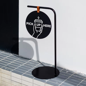 Letrero de pie de metal pintado más vendido con diseño simple, móvil y creativo, es un letrero publicitario popular. - Product Image 2