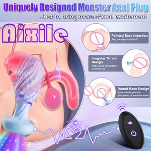 Tapón <span class=keywords><strong>Anal</strong></span> de Fantasía 360 °   Juguetes Sexuales Anales Vibratorios con Rotación y Luz, Juguetes Anales con Forma de Monstruo, Masajeador de Próstata, Juguete Sexual para Hombres - Product Image 3