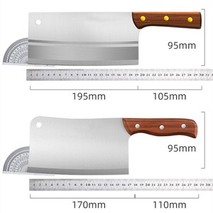 Cuchillo de cocina afilado con mango de madera maciza, cuchillo para cortar huesos, cuchillo de cocina de acero inoxidable, cuchillo Yangjiang, cuchillo de chef para el hogar - Product Image 5
