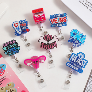 ป้ายอะคริลิคแบบพับเก็บได้พร้อมคลิปจระเข้ที่ใส่บัตรประชาชนแบบถือบัตรพยาบาลกลิตเตอร์พิมพ์โลโก้ - Product Image 2