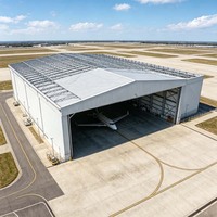 Hangar Prefabricado de Acero Personalizado para Helicópteros Privados, Estacionamiento de Aviones Ligeros y Protección