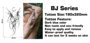Half Arm Herbal Juice Semi Permanent Tattoo <b>Sticker</b> Waterproof Face Body Art for Men Women - Product Image 2
