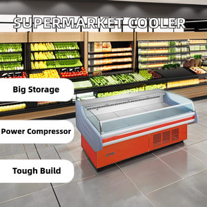 Refroidisseur <span class=keywords><strong>de</strong></span> présentation des aliments <span class=keywords><strong>de</strong></span> supermarché commercial <span class=keywords><strong>de</strong></span> type ouvert <span class=keywords><strong>de</strong></span> 2 mètres Refroidisseur électrique <span class=keywords><strong>de</strong></span> présentation <span class=keywords><strong>de</strong></span> la viande Équipement <span class=keywords><strong>de</strong></span> réfrigération utilisé - Product Image 3