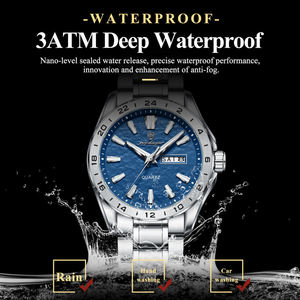 Hot Sale Poedagar 683 Waterproof Luminous Watch for Men Business Round Dial Stainless Steel Strap Fashion Men's Quartz Watch - Product Image 6
