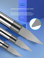 Pisau Ukir Tiga Alur untuk Batu Marmer Aluminium Tembaga 6mm Double-flute TiCN-coated Tungsten Steel Alloy End Mill Made