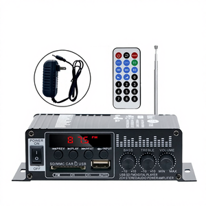 Mini <span class=keywords><strong>Amplificador</strong></span> <span class=keywords><strong>de</strong></span> <span class=keywords><strong>12V</strong></span> para el Hogar <span class=keywords><strong>de</strong></span> 2 Canales con Radio FM, USB y <span class=keywords><strong>Sonido</strong></span> Hi-Fi para Automóvil y Uso Doméstico - Product Image 1
