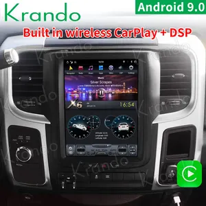 Klando pemutar Radio mobil Multimedia Autoradio 10.4 inci untuk Dodge Ram navigasi sistem GPS CarPlay nirkabel WIFI 4G