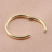 Grosir Cincin Hidung Titanium F136 Cincin Tragus Telinga Cincin Berengsel Emas Segmen Cincin Desainer Cincin Hidung