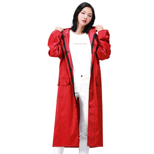 Zixi Fashion <b>Raincoat</b> Adult Protective Cycling Men and Women Anti-rain Thickened Helmet Jacket <b>Raincoat</b> Long Full Body - Product Image 1