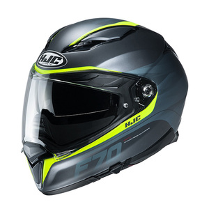 Casco Integrale per Moto Hjc F70 Giallo-Grigio in Fibra Composita Taglia S - Product Image 1