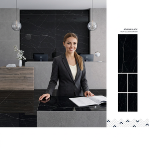 Black Beauty High Gloss Full Body Porcelain Tiles 600x1200mm Marble Look Polished Floor Wall Tile - Product Image 3