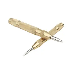 Multifunction 5-inch Automatic Center Pin Spring Loaded Mark Center Punch Tool Wood indentation Mark Woodworking Tool Bit