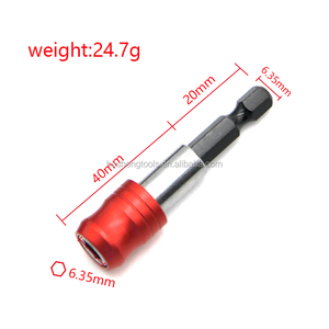Tiges d'extension de perceuse électrique hexagonales rouges de 60-150mm à dégagement rapide, porte-embout de tournevis autobloquant - Product Image 4