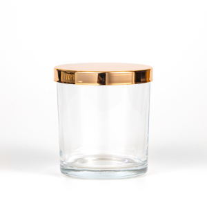 Быстрая доставка, прозрачная стеклянная банка в форме цилиндра с крышкой, с логотипом по индивидуальному заказу, для изготовления свечей - Product Image 3