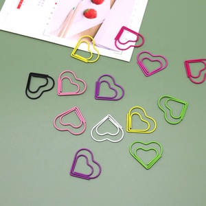 Bán Buôn Đầy Màu Sắc Hình Trái Tim Vật Nuôi Tráng Sắt Dây Kẹp Giấy 30Mm Chất Lượng Cao OEM/ODM Dịch Vụ Cho Nhà Trường Văn Phòng - Product Image 1