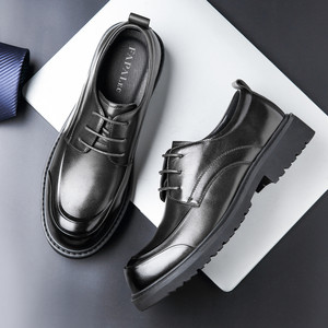 รองเท้าหนังวัวแท้ทรงเหลี่ยมสำหรับผู้ชาย ดีไซน์หรูหรา น้ำหนักเบา กันลื่น ระบายอากาศได้ดี ไซส์ใหญ่ แบบผูกเชือก เหมาะสำหรับใส่ทำงาน ตกแต่งด้วยลายปะติดปะต่อ ปี 2025 - Product Image 6