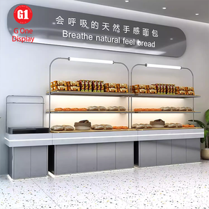 Vitrine de boulangerie éclairée par LED pour présentoirs d'îlot en magasin de pâtisserie, de gâteaux et d'aliments, décoration de devanture de magasin - Product Image 3