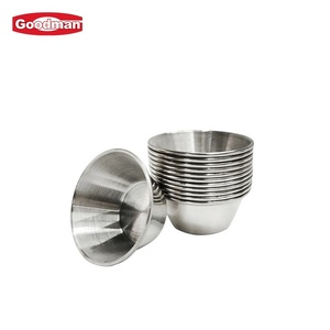 1.5oz Modern Design Eco-Friendly Silvery Stainless Steel Food Grade Metal Dip Sauce Container Condiment <b>Cup</b> for Tea & Coffee - Product Image 3