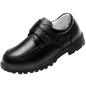 נעלי עור אמיתיות באיכות גבוהה עבור ילדים קטנים קטנים בית ספר איכותי מונקינס שחור בהשראת הנסיך הקטן - Product Image 3