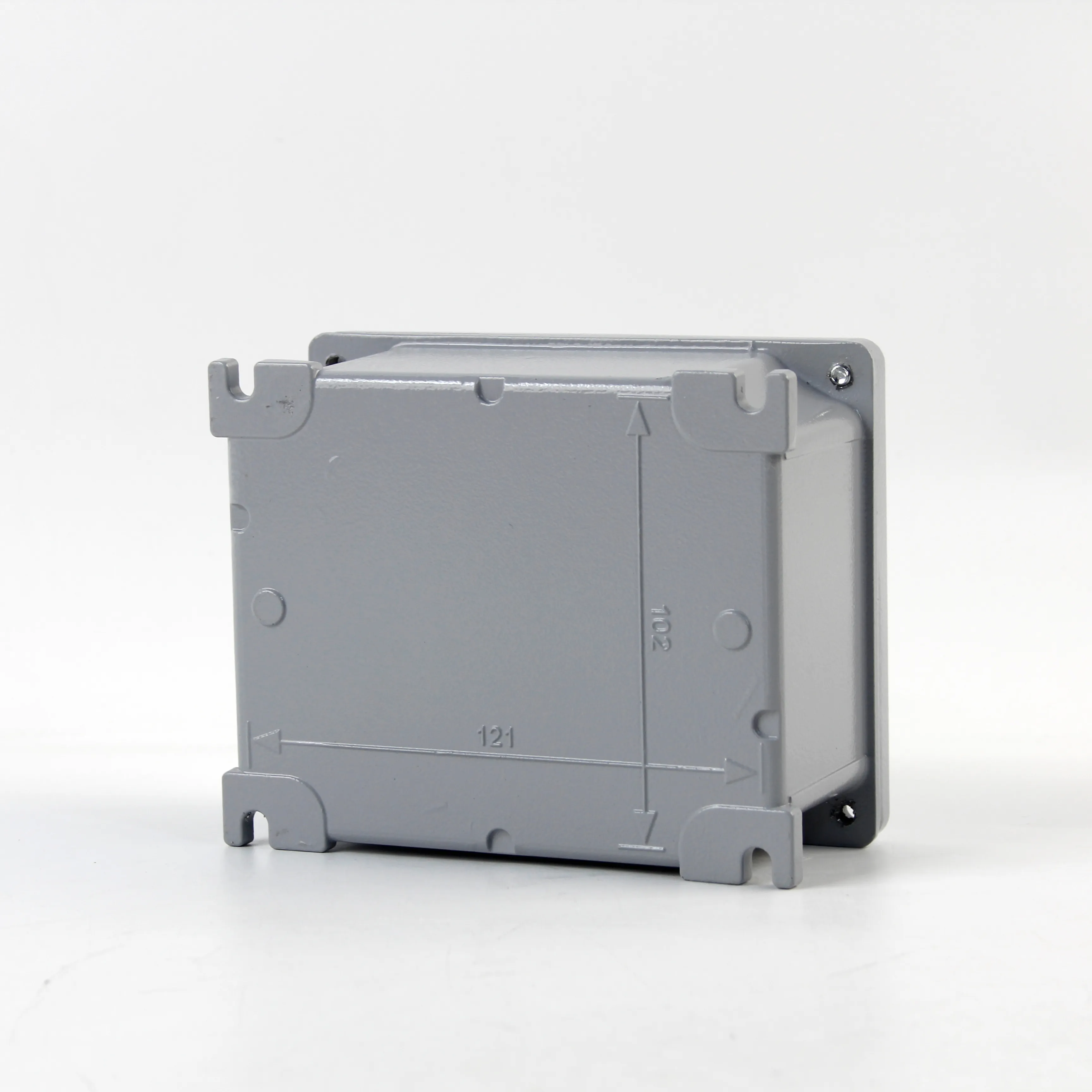 JESIRO kotak Aluminium tahan air IP66 produsen 404*311*153mm dengan flens eksternal kandang tahan air Aluminium