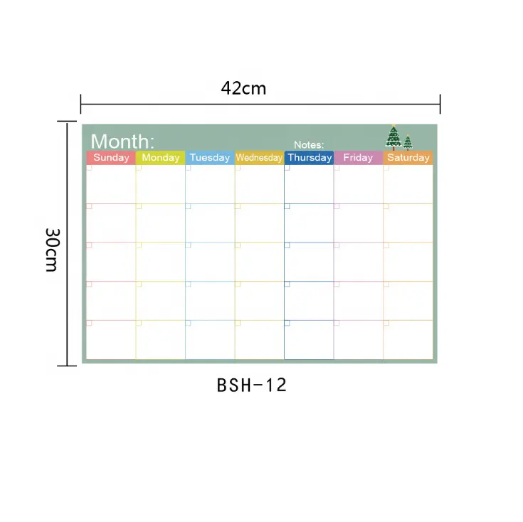 Ridge Magnete Magnet kalender Abnehmbarer Wochen planer Trocken lösch zeichnung Monatlicher Planer Board Kühlschrank Zeitplan