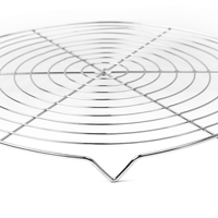 Grille de refroidissement pour gâteau rond, support de cuisson résistant au four, pour rôtir, griller, cuire à la vapeur, avec pieds, gadget de cuisine polyvalent