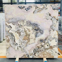 Carreaux d'onyx violet rose translucide de luxe pour comptoir de cuisine panneau mural Onyx Table d'appoint baignoire Onyx vanité bassin évier