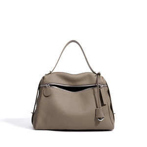 Bolsa de Tecido de Pelo Macio Masculina 2026 Início da Primavera Versátil Bolsa Mãe Cor Sólida Grande Capacidade Bolsa de Ombro Transversal - Product Image 5