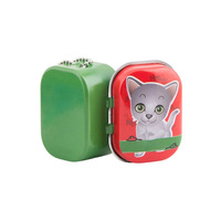 Mini boîte en fer à rabat à chaîne perlée créative de dessin animé personnalisé, petite boîte en métal créative pour porte-clés et boîte à cosmétiques pour bonbons