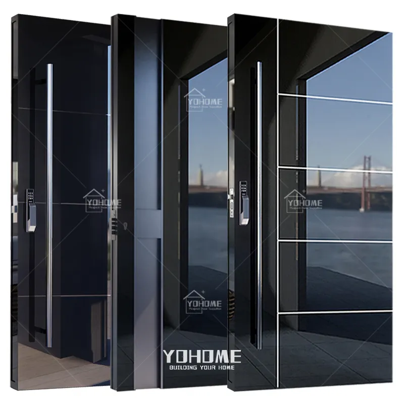 American luxury stainless steel security door entrance main modern exterior door pivot front door