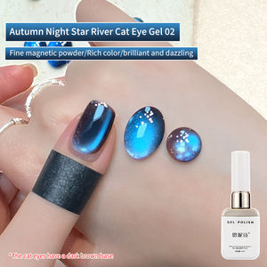 Serie <span class=keywords><strong>azul</strong></span> Otoño <span class=keywords><strong>Noche</strong></span> Estrella Río Cuentas de vidrio Ojo de gato Gel Polaco - Product Image 3