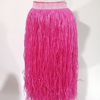 Hawaii femmes Hula fille danse Triple couches en plastique herbe jupe robe de soirée pour Festival Performance Costume