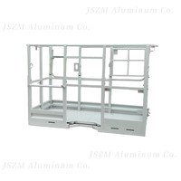 Plateforme de travail suspendue en aluminium durable pour la construction de façades en hauteur, l'entretien et le nettoyage de fenêtres