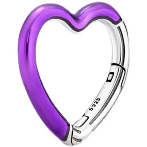 HaYa – Connecteur DIY en argent sterling 925 de haute qualité avec fermoir à ressort, breloque en forme de cœur, accessoires de bijoux pour femmes - Product Image 3