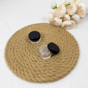 Pot cosmétique en plastique à double paroi rose écologique rechargeable pour crème de soin de la peau - Product Image 2