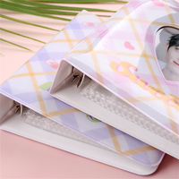 Mini album photo de 3 pouces, couverture de reliure à cartes, cœur d'amour, creux, PVC, petits reçus, cartes de rangement, carnet de notes