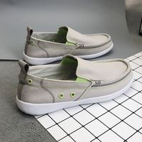 Mocassins en toile respirants pour hommes, chaussures de marche estivales à enfiler, semelle intermédiaire en chanvre, tendance mode, semelle extérieure en plastique, pour l'extérieur