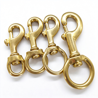 HORSE LOVE Classique 1 1/8" Crochets pivotants à ressort en laiton et mousquetons, accessoires de maroquinerie durables avec mousqueton en laiton massif