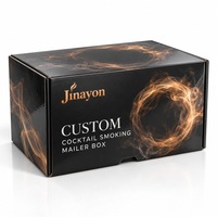 Boîte d'expédition personnalisée en carton ondulé E-Flute brillant pour cocktails, avec impression CMJN recto-verso et fermeture à rabat avant