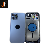 Pour iPhone 13 Pro/13 Pro Max PM – Panneau de remplacement de coque arrière en verre avec cadre et barre, toutes couleurs, logo personnalisé