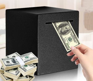 Hucha <span class=keywords><strong>de</strong></span> regalo grande con <span class=keywords><strong>cambio</strong></span> y <span class=keywords><strong>billetes</strong></span>, <span class=keywords><strong>caja</strong></span> <span class=keywords><strong>de</strong></span> acero inoxidable, mismo estilo que la <span class=keywords><strong>caja</strong></span> <span class=keywords><strong>de</strong></span> seguridad - Product Image 4