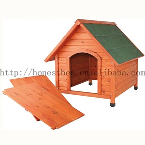 Abri en bois résistant aux intempéries pour animaux domestiques, meubles pour animaux domestiques, cabine en bois Durable, niche pour chiens, maison avec porte et pieds en plastique - Product Image 4