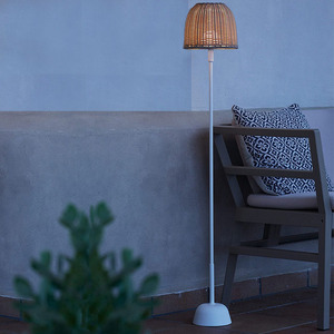 IP54 paysage <span class=keywords><strong>colonne</strong></span> LED extérieur solaire cour <span class=keywords><strong>lampe</strong></span> rotin lampadaire pour jardin hôtel et cour décoration - Product Image 1