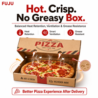 Boîte à pizza pliable en pulpe moulée de qualité alimentaire, écologique, en carton ondulé kraft, impression quadricolore, tendance
