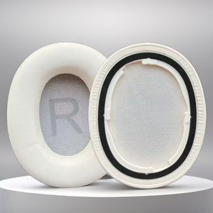 Almohadillas de Repuesto para Auriculares QCY H3/H3 <span class=keywords><strong>Lite</strong></span> y TOZO HT2, Almohadillas de Espuma, Almohadillas de Cuero Proteico Suave - Product Image 1