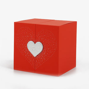 Vente en gros Fête des Mères Rose Coeur Boîte Ruban Rectangulaire Je T'aime Maman Floral <span class=keywords><strong>Gite</strong></span> Boîte pour Maman Emballage de Fleurs - Product Image 4